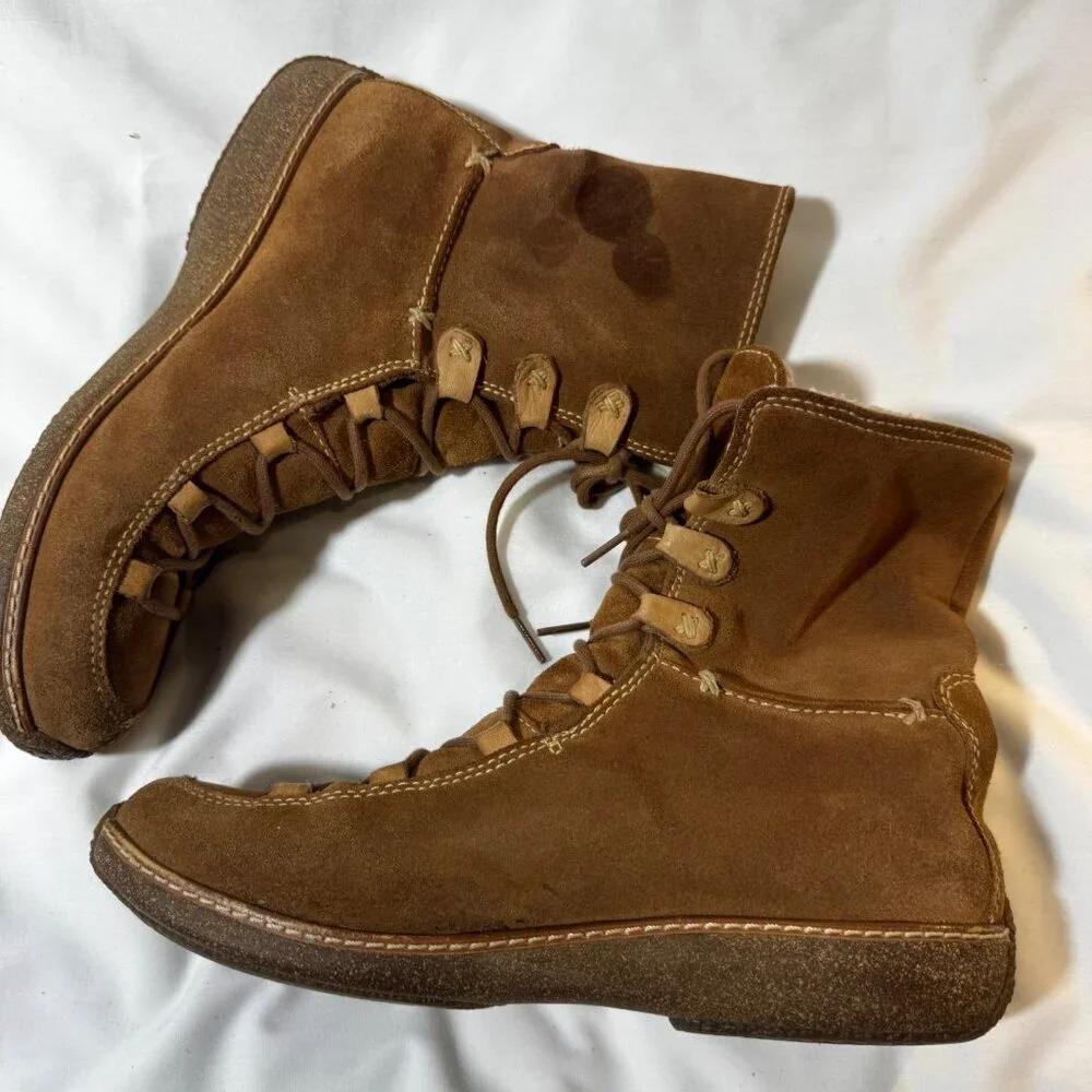 Timberland Reykir Ghillie Lace-Up Ankle Boots Tan Suede 11 Winter Cozy Boho Warm